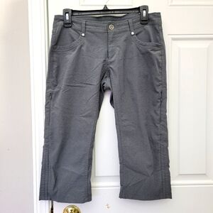 Kuhl Womens Cropped Hiking Pants Charcoal Gray Pockets 19" Inseam Size 6